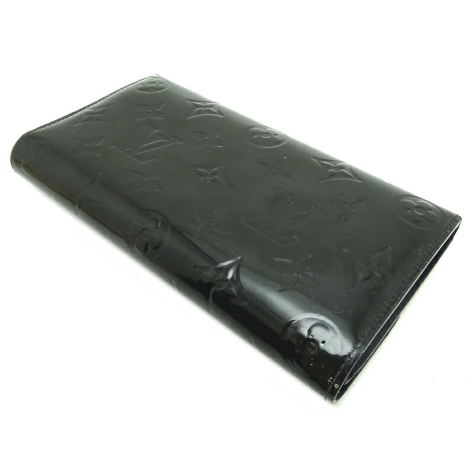 Louis Vuitton Portefeuille Sarah has a sweet touch. Women's long wallet M90080 Monogram Vernis Noir Manietique (Black)