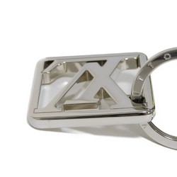 Louis Vuitton LOUIS VUITTON Keychain Initial Frame Square Keyring LV Metal Silver M61000 Men's Women's