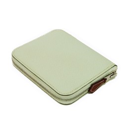 Hermes HERMES Coin Case Azap Compact Silk In Pastel Light Green Henliberte Veau Epsom Vert Fizz U Stamp Women's