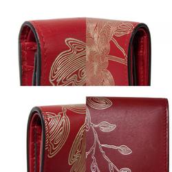 GUCCI Bi-fold wallet Chinese Year Compact Wallet Calfskin Hibiscus Red 465859 CWD9N 9863 Men's Women's