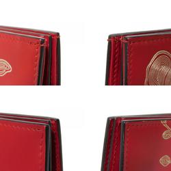 GUCCI Bi-fold wallet Chinese Year Compact Wallet Calfskin Hibiscus Red 465859 CWD9N 9863 Men's Women's