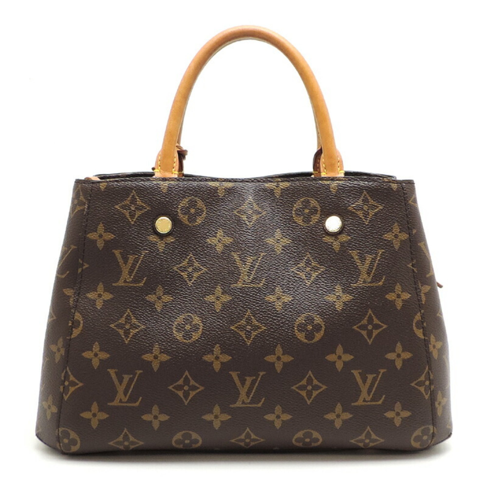 Louis Vuitton Montaigne BB Women's Handbag M41055 Monogram Ebene (Brown)