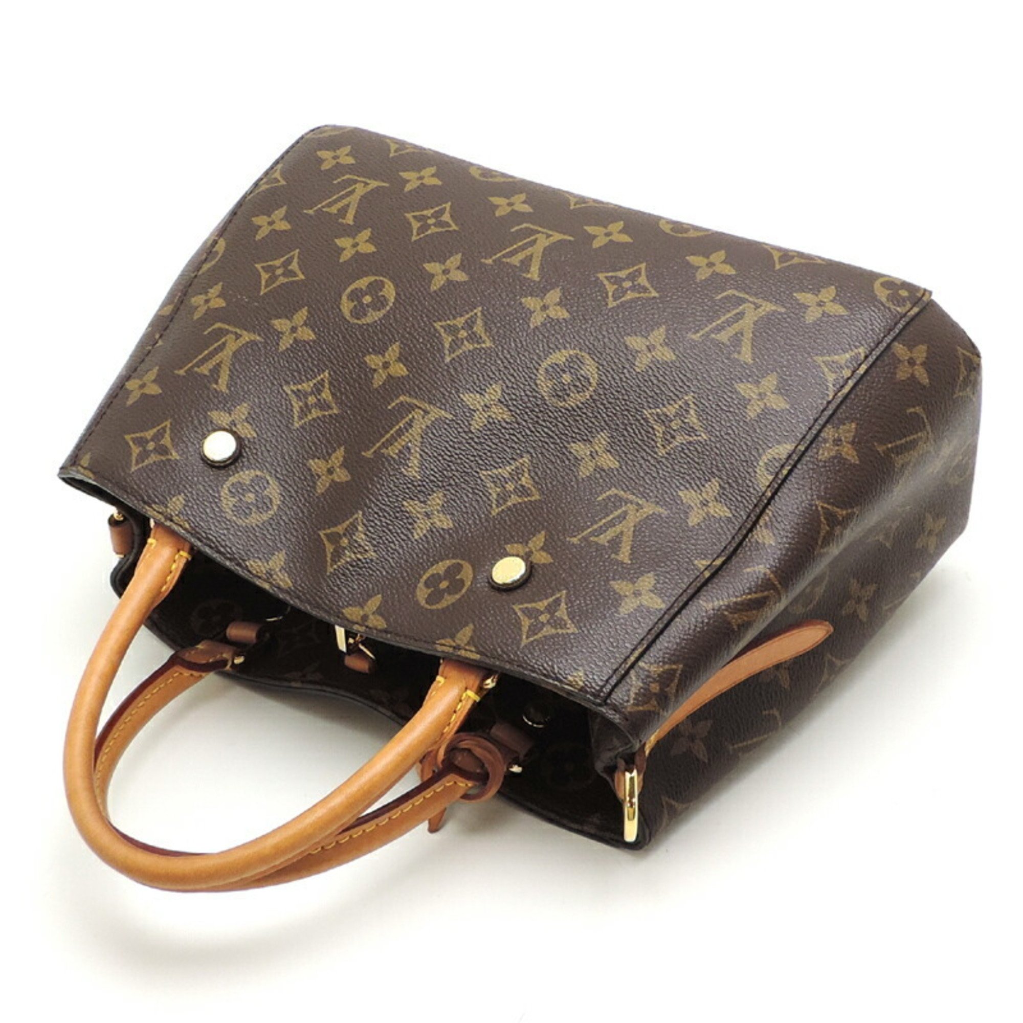 Louis Vuitton Montaigne BB Women's Handbag M41055 Monogram Ebene (Brown)