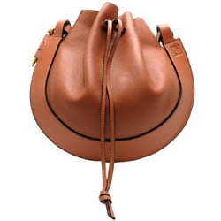 Loewe Horseshoe Women's Shoulder Bag Leather Brown