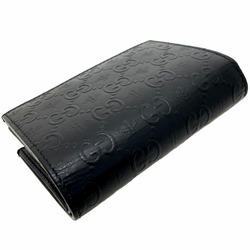 Gucci Card Case GG Alveare Bi-fold Wallet Leather Black 410120 GUCCI Guccissima Bee Compact Business Holder AHSR-13508