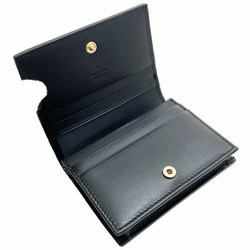 Gucci Card Case GG Alveare Bi-fold Wallet Leather Black 410120 GUCCI Guccissima Bee Compact Business Holder AHSR-13508