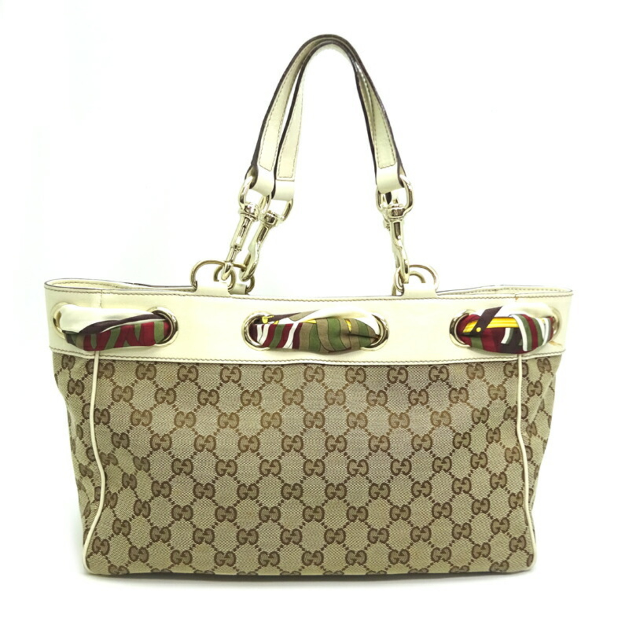 Gucci Women's Tote Bag 162879 Canvas Beige