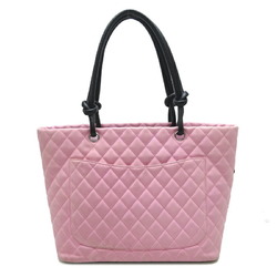 Chanel Cambon Line Large Tote Women's Shoulder Bag A25169 Calf Pink