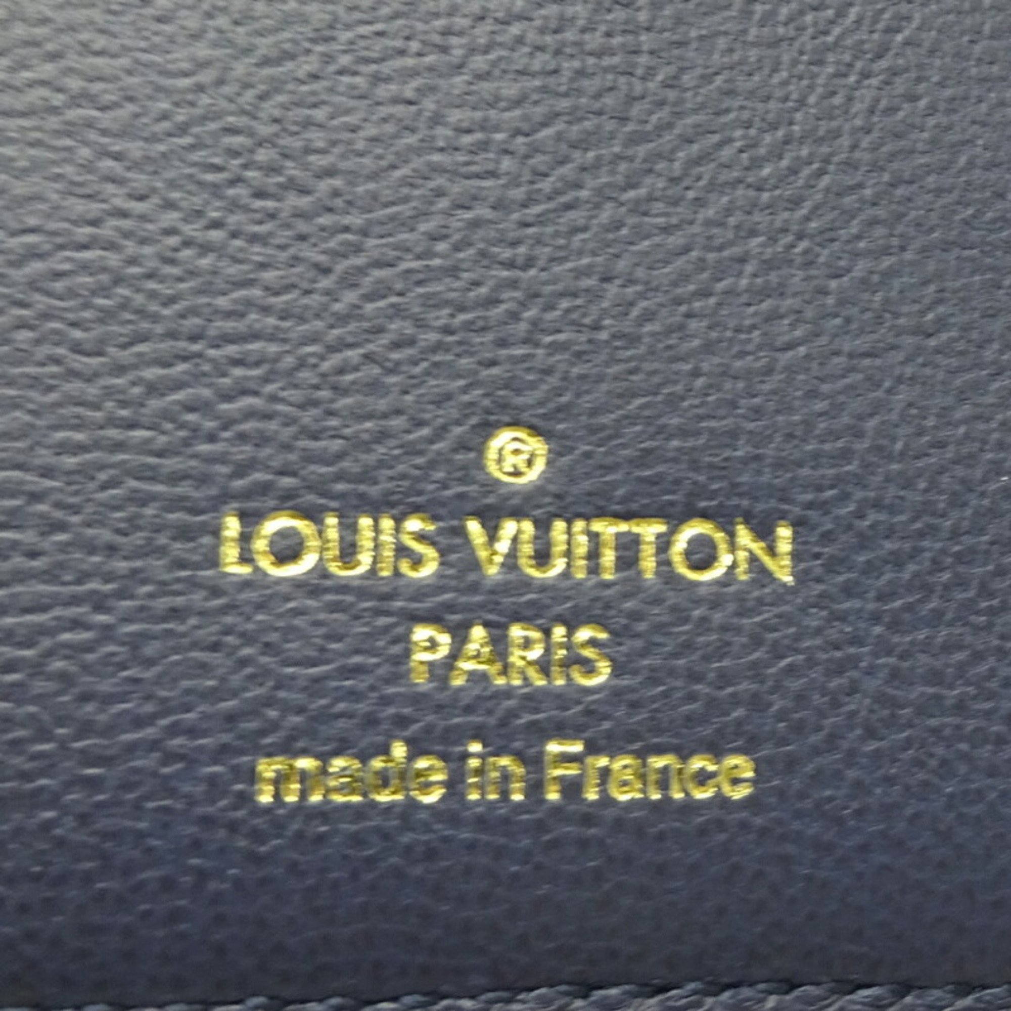 Louis Vuitton Portefeuille Lou Women's Bi-fold Wallet M82525 Lambskin Navy