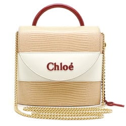 Chloé Chloe Abbey Lock Women's Handbag Leather Beige