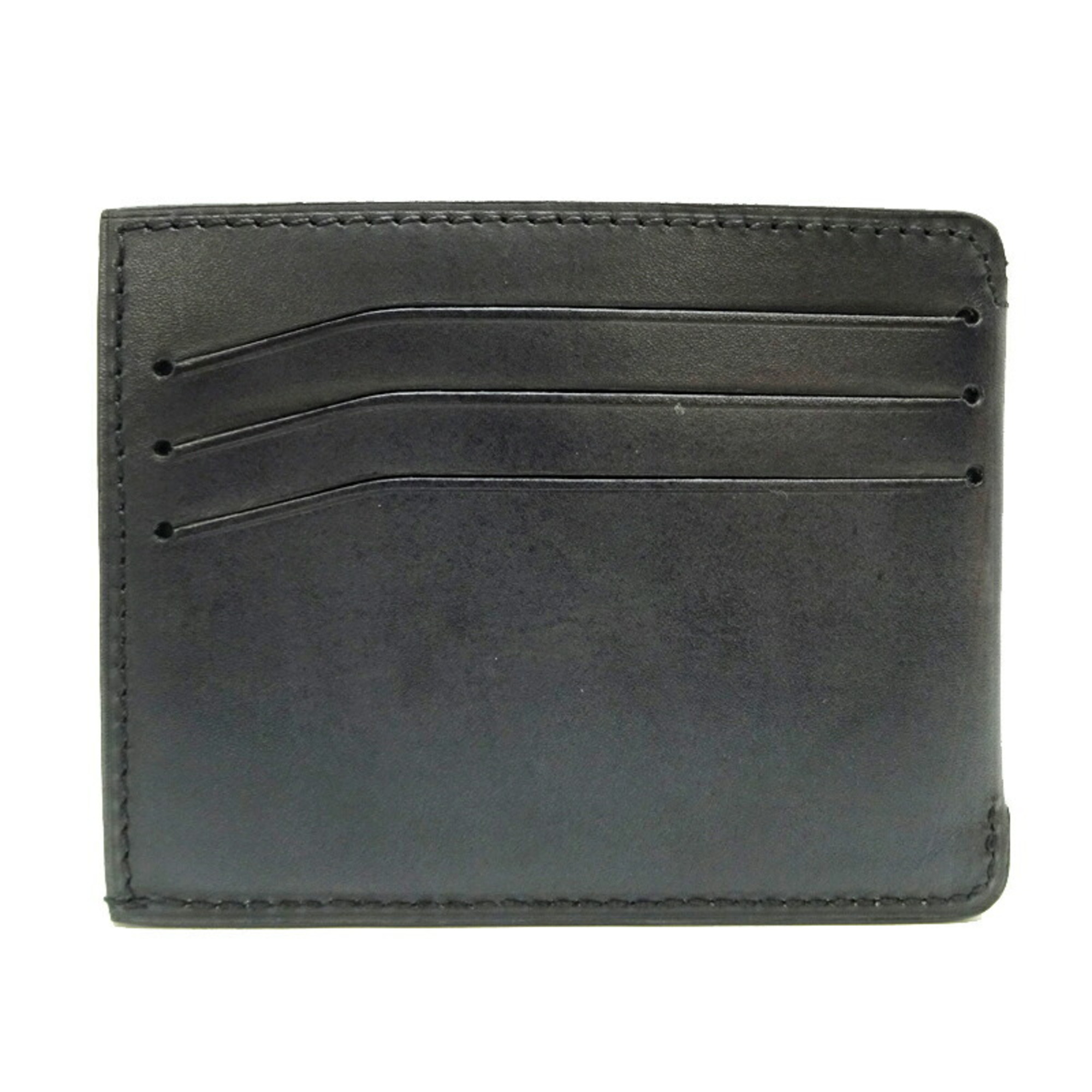 Berluti Bamboo 6CC Card Holder Women's and Men's Case N161956 Calf Deep Black