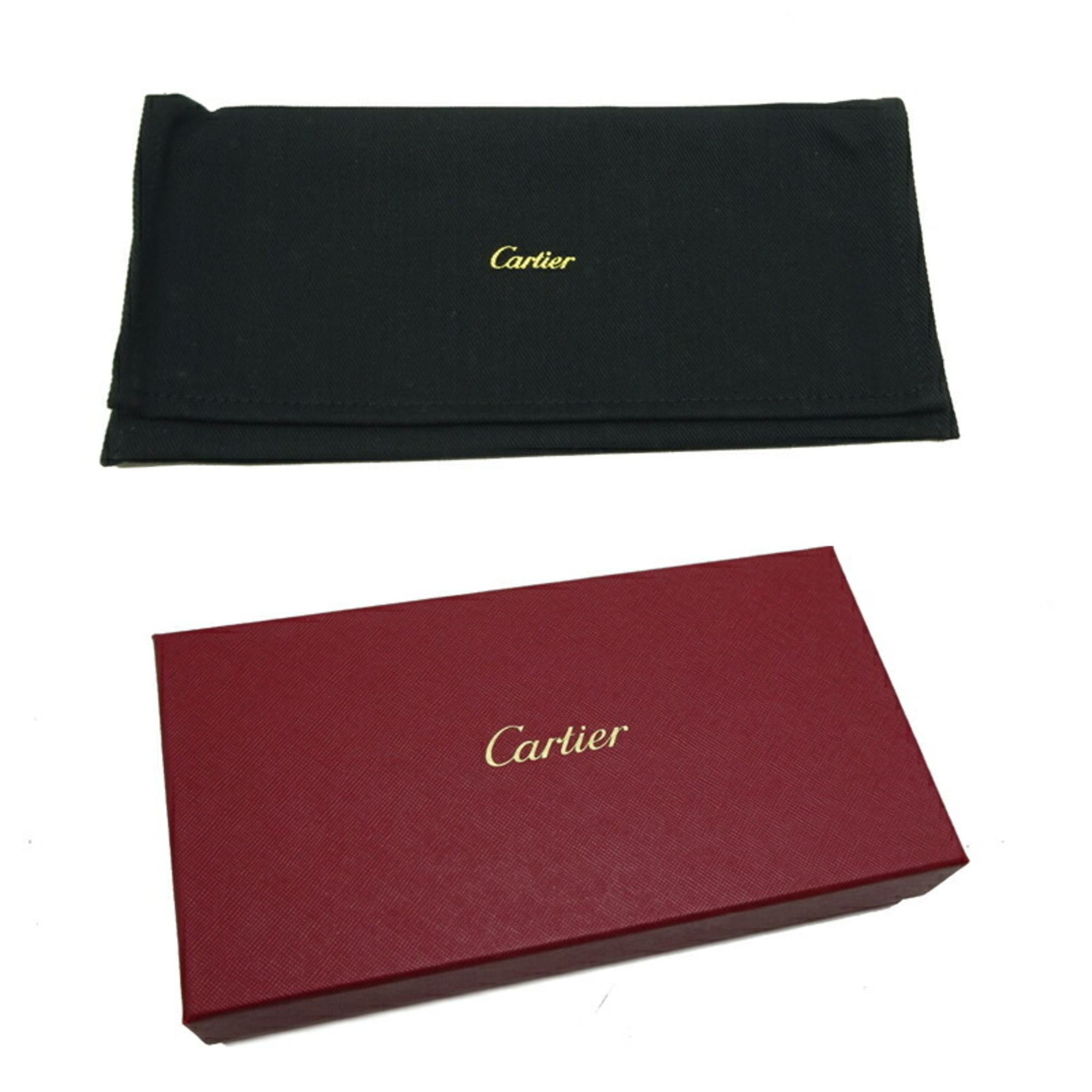 Cartier Must Line Bi-fold Wallet Women's Long CRL3001362 Leather Bordeaux