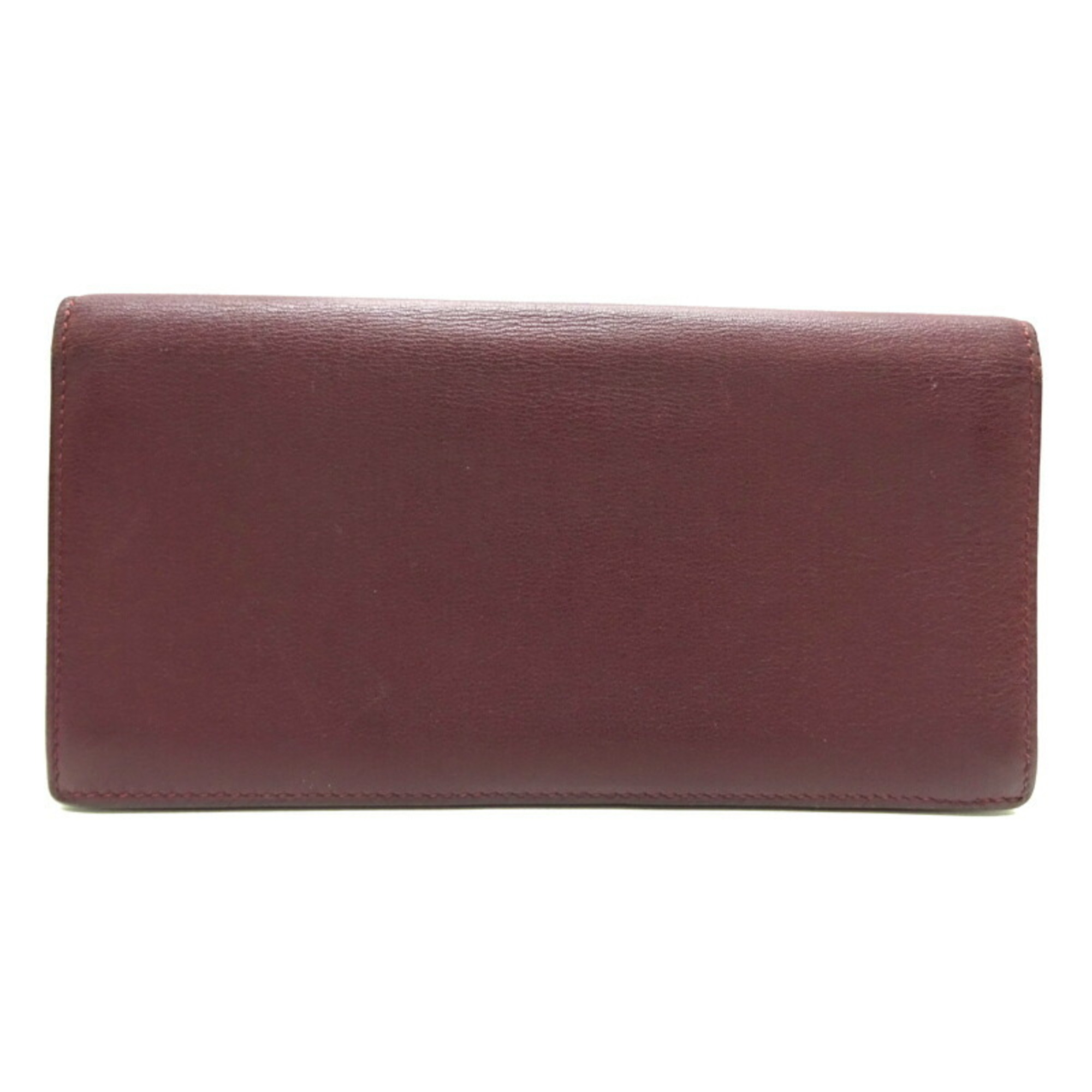 Cartier Must Line Bi-fold Wallet Women's Long CRL3001362 Leather Bordeaux