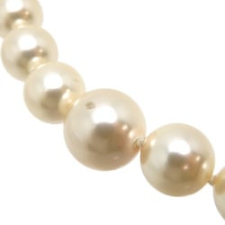 Chanel fake pearl Coco mark women's necklace metal