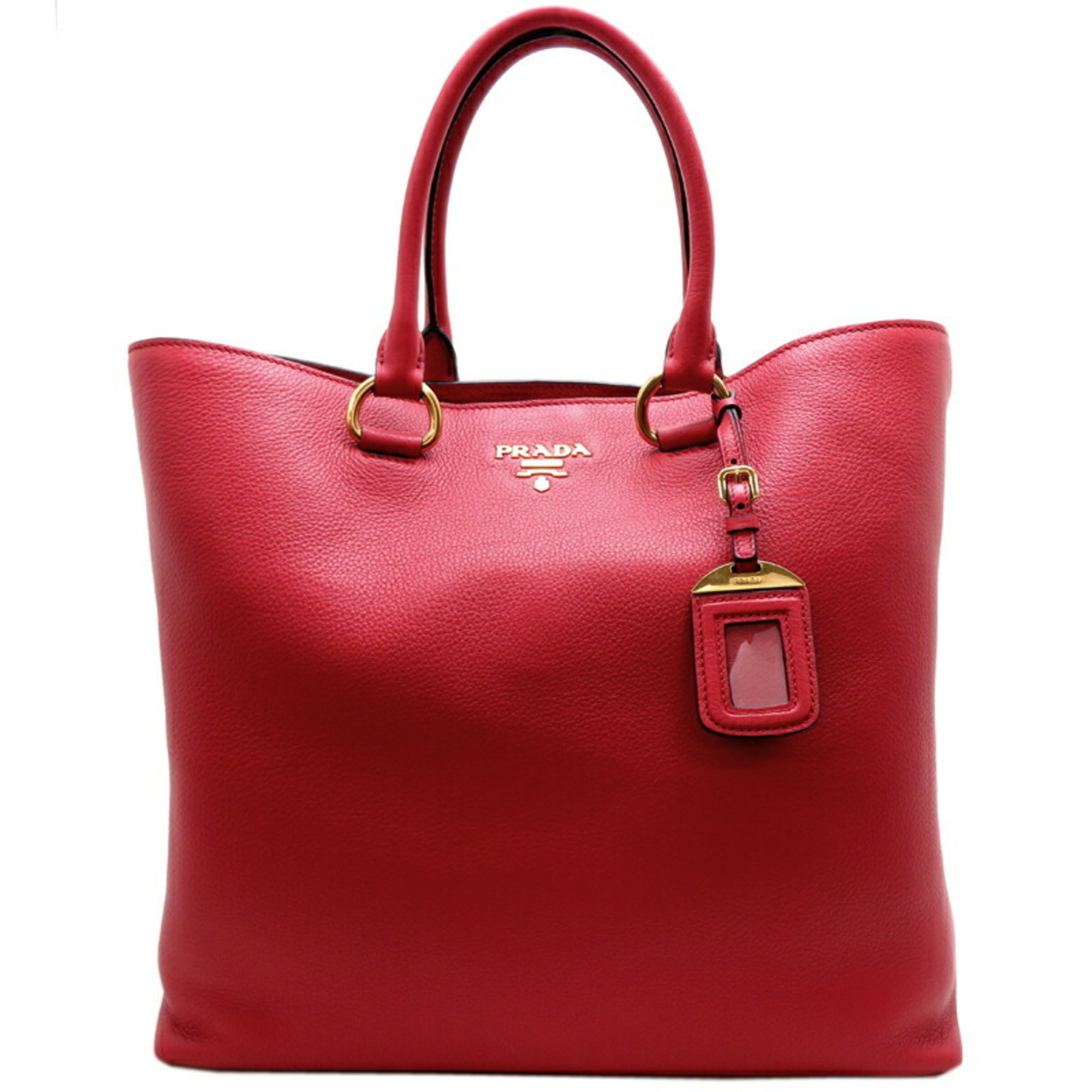 Prada 2Way Women's Tote Bag 1BG865 Calf Red