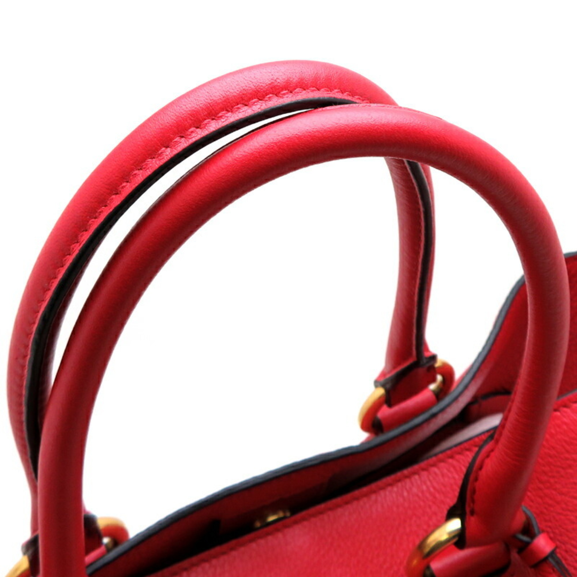 Prada 2Way Women's Tote Bag 1BG865 Calf Red