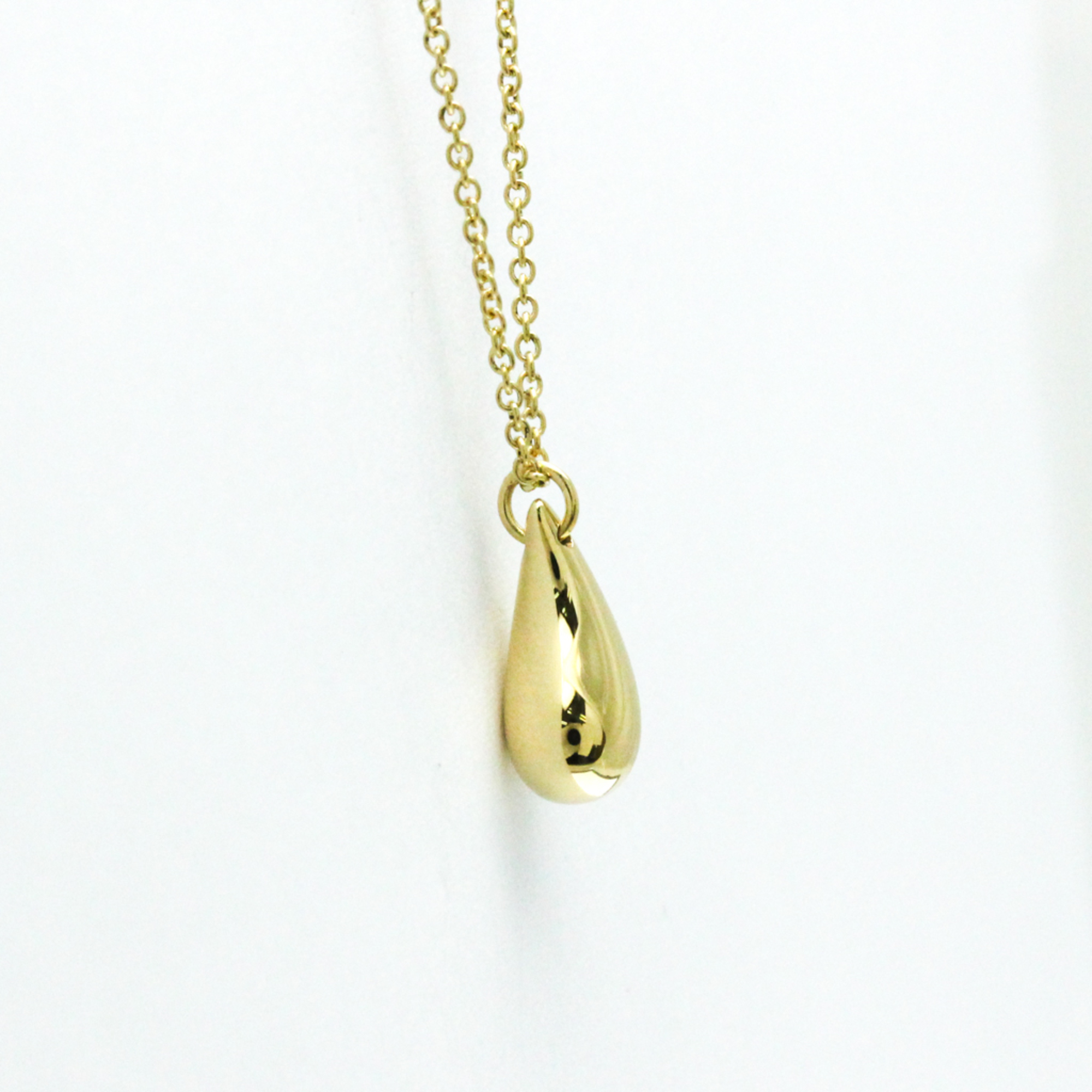 Tiffany Teardrop Yellow Gold (18K) No Stone Men,Women Fashion Pendant Necklace (Gold)