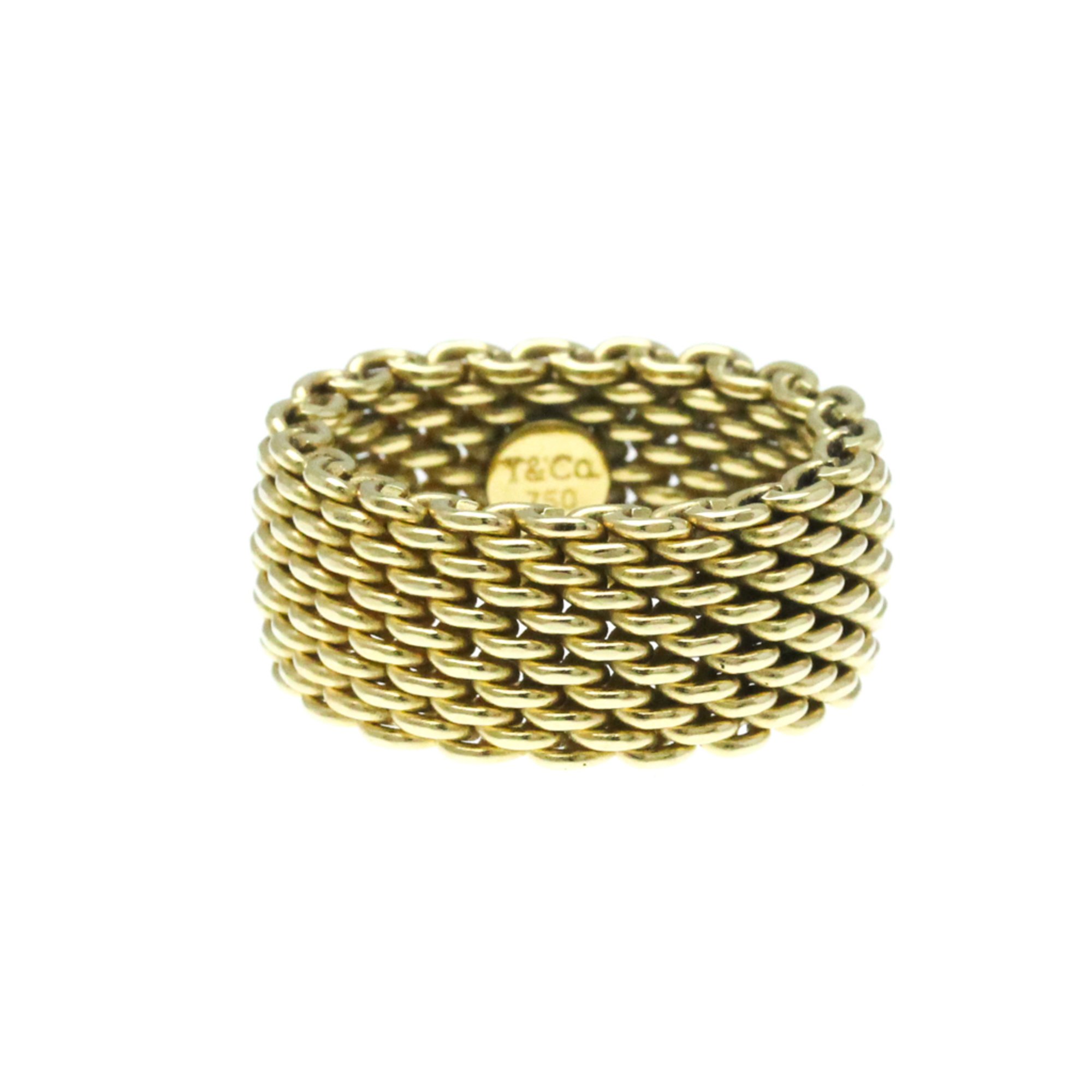 Tiffany Somerset Mesh Ring Yellow Gold (18K) Fashion No Stone Band Ring Gold