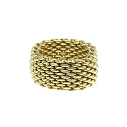 Tiffany Somerset Mesh Ring Yellow Gold (18K) Fashion No Stone Band Ring Gold