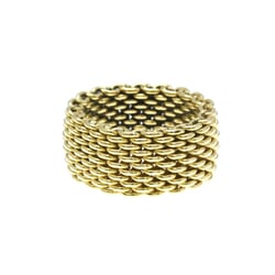 Tiffany Somerset Mesh Ring Yellow Gold (18K) Fashion No Stone Band Ring Gold