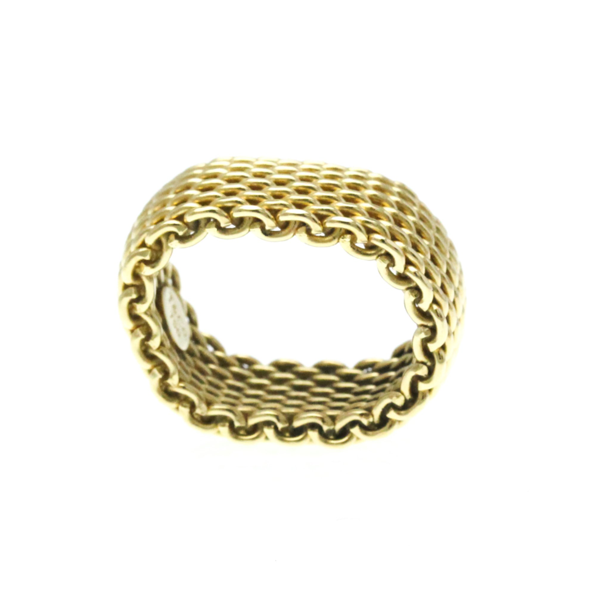 Tiffany Somerset Mesh Ring Yellow Gold (18K) Fashion No Stone Band Ring Gold