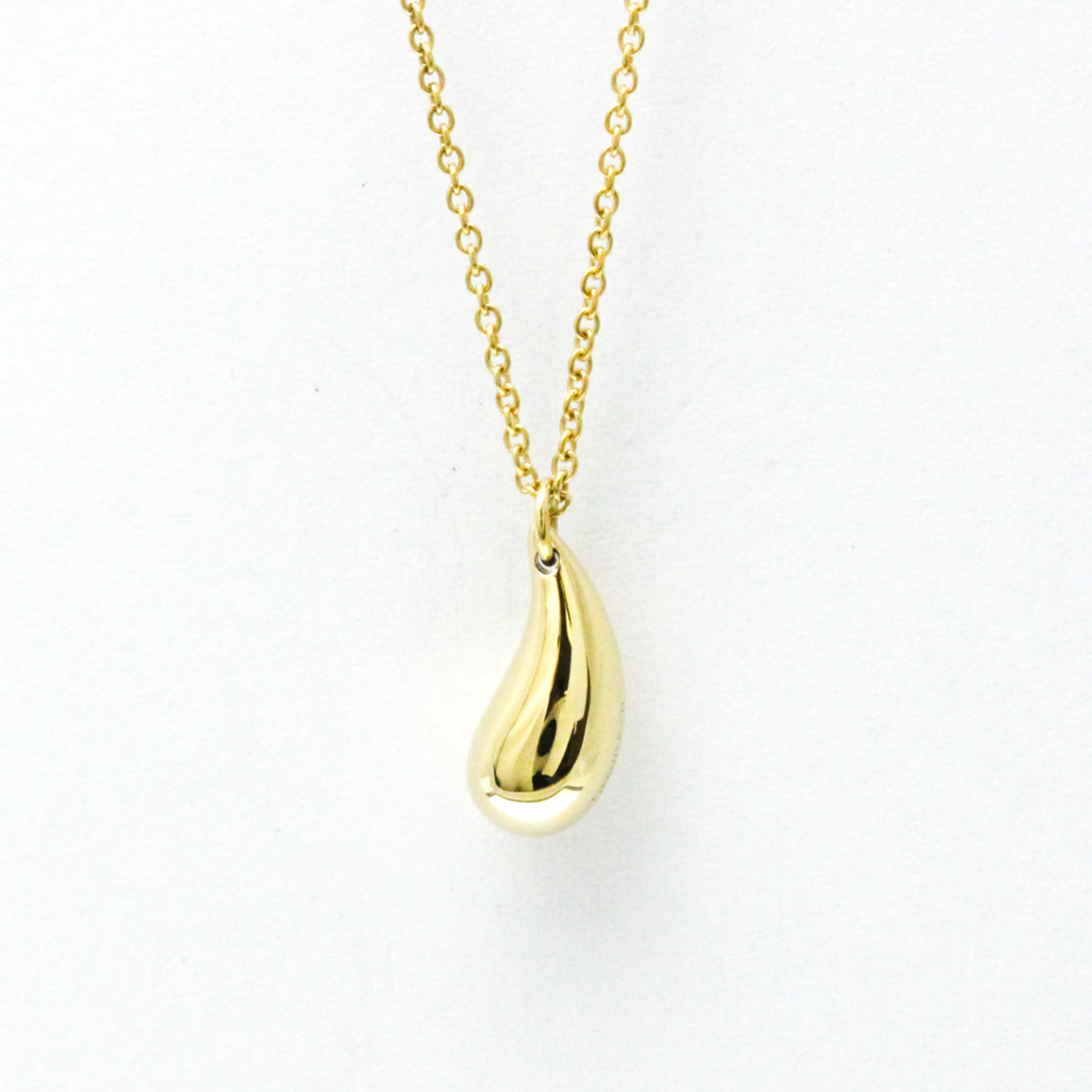 Tiffany Teardrop Yellow Gold (18K) No Stone Men,Women Fashion Pendant Necklace (Gold)