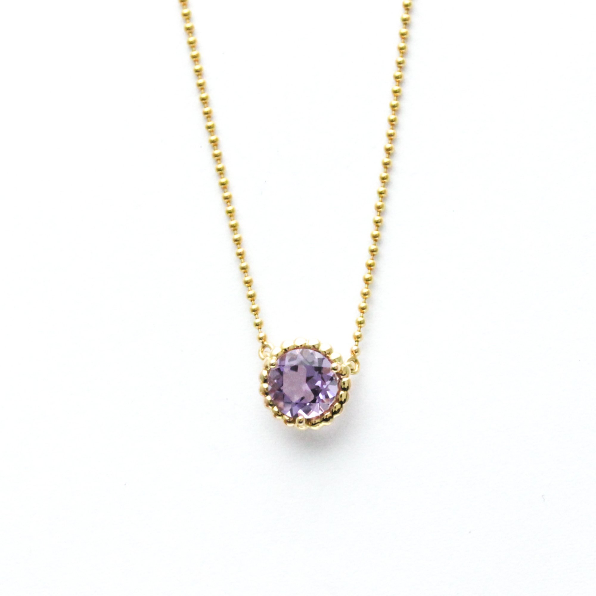 Tiffany Amethyst Necklace Yellow Gold (18K) Amethyst Men,Women Fashion Pendant Necklace (Gold)