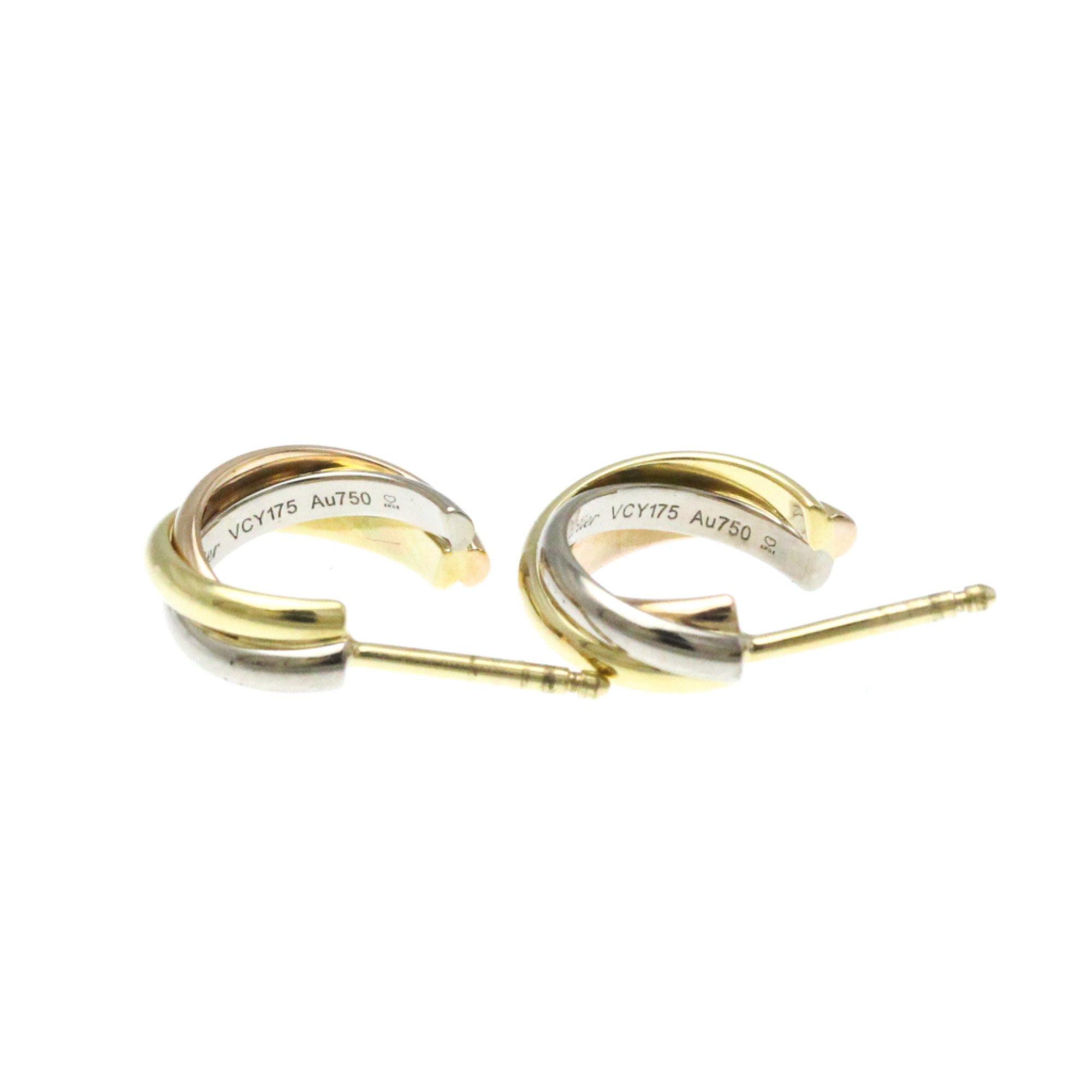 Cartier Trinity De Cartier No Stone Pink Gold (18K),White Gold (18K),Yellow Gold (18K) Hoop Earrings Gold,Pink Gold,Silver