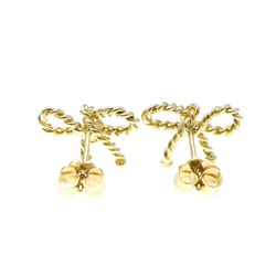 Tiffany Bow Earrings Ribbon No Stone Yellow Gold (18K) Stud Earrings Gold