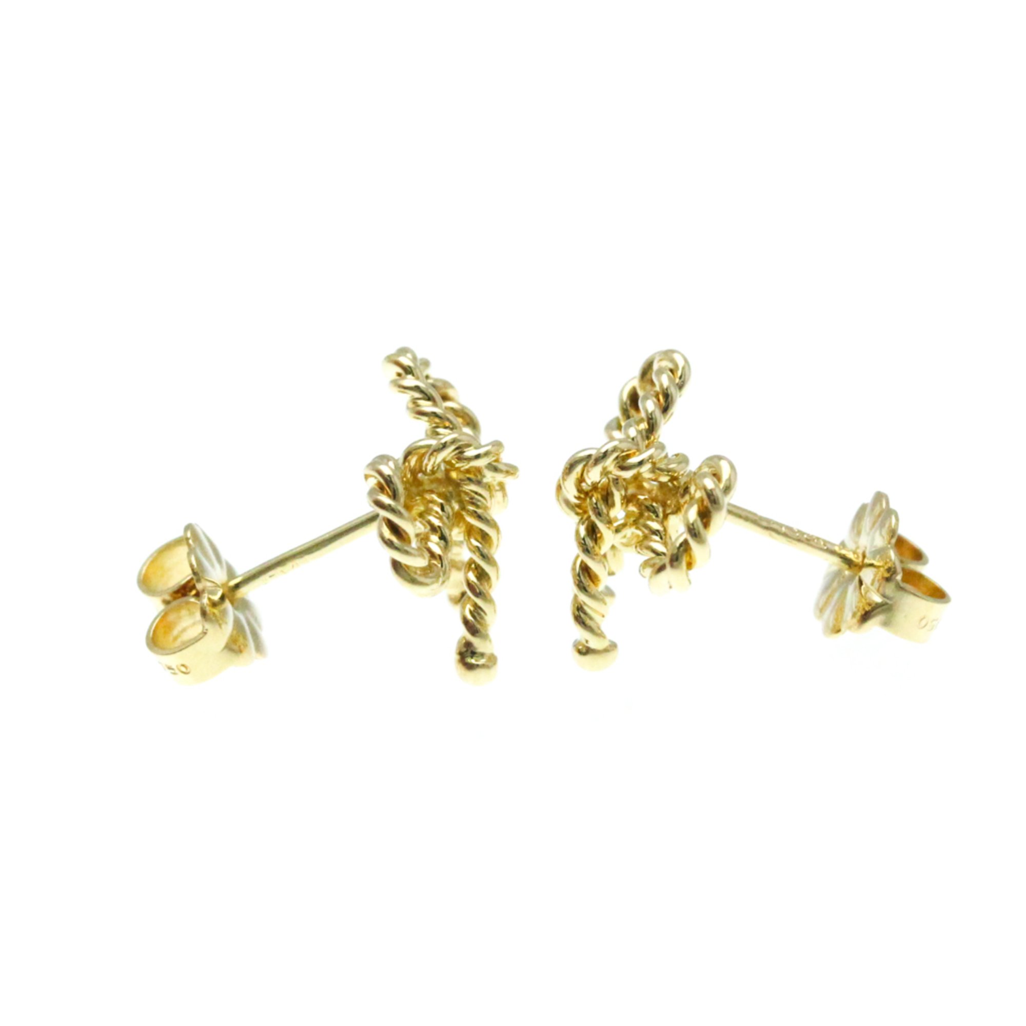 Tiffany Bow Earrings Ribbon No Stone Yellow Gold (18K) Stud Earrings Gold