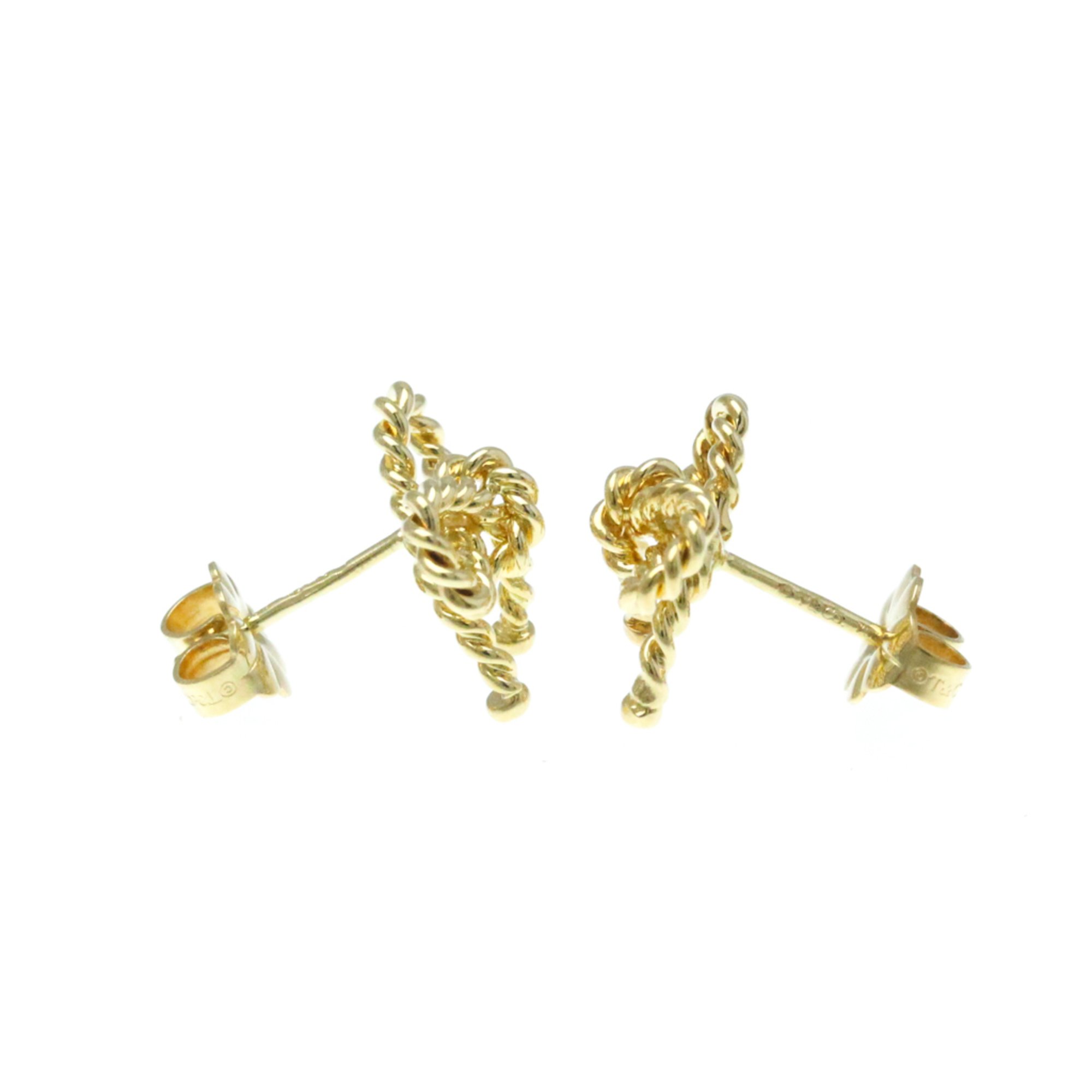 Tiffany Bow Earrings Ribbon No Stone Yellow Gold (18K) Stud Earrings Gold