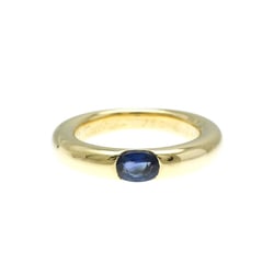 Cartier Ellipse Blue Sapphire Ring Yellow Gold (18K) Fashion Sapphire Band Ring Gold