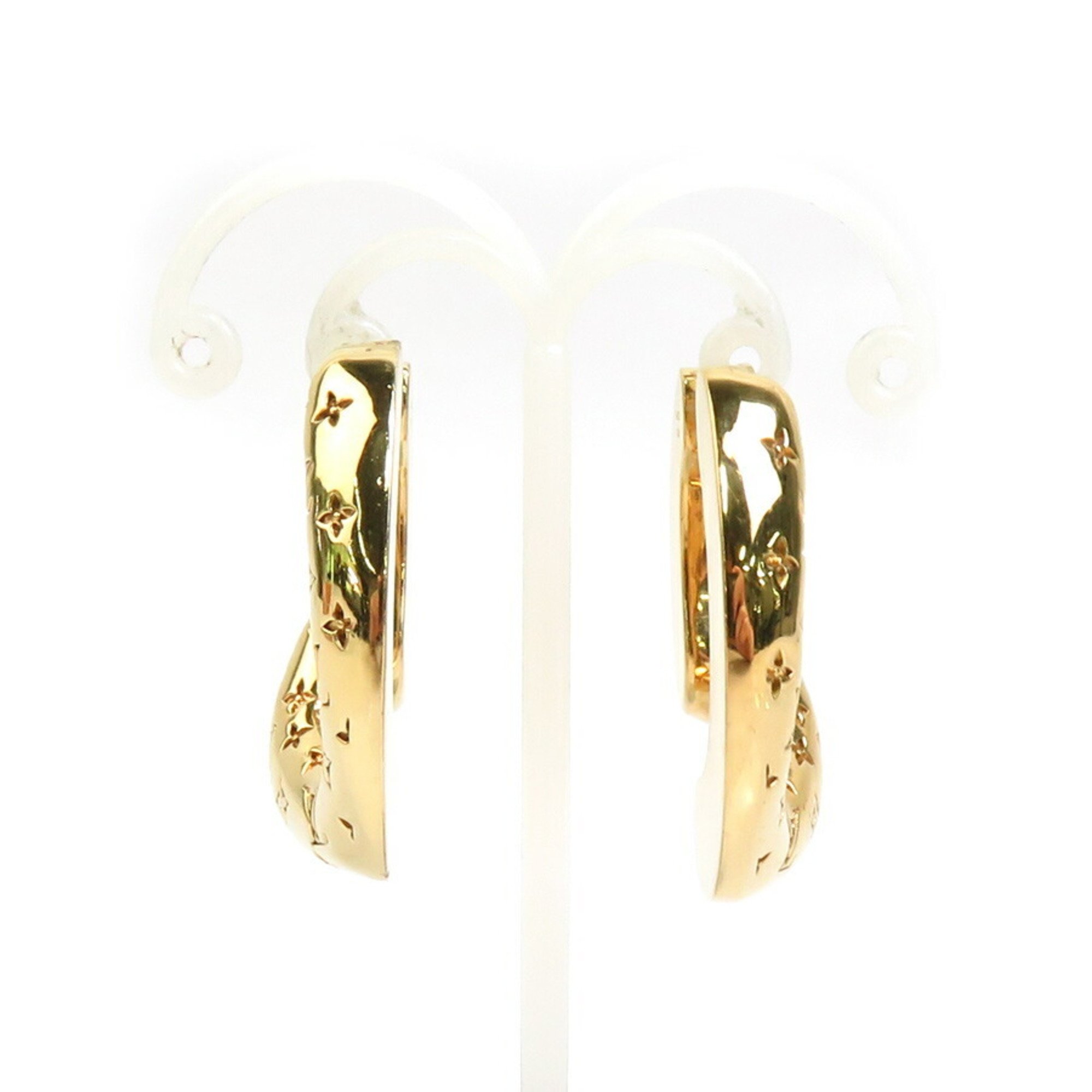 Louis Vuitton LOUIS VUITTON Earrings Boucles D'oreille 2D Metal Gold Women's M00393 r10102k