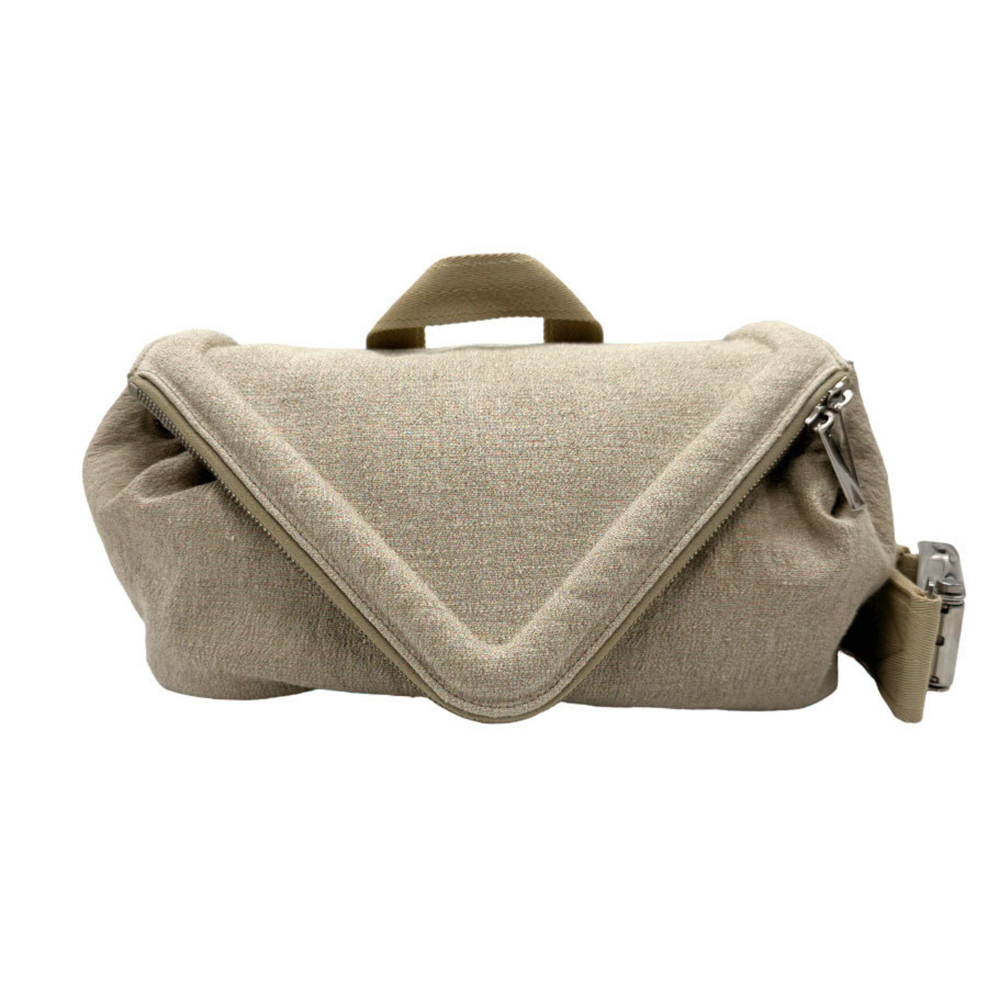 BOTTEGA VENETA shoulder bag, beak canvas, beige, for men and women, z1875