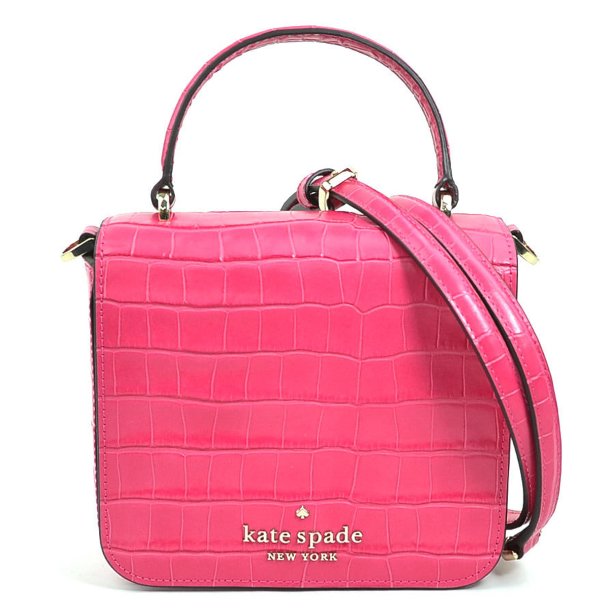 Kate Spade shoulder bag in embossed leather, pink, for women, r10090i