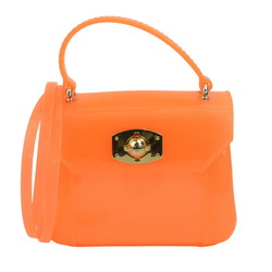 Furla handbag shoulder bag candy orange ladies r10088k