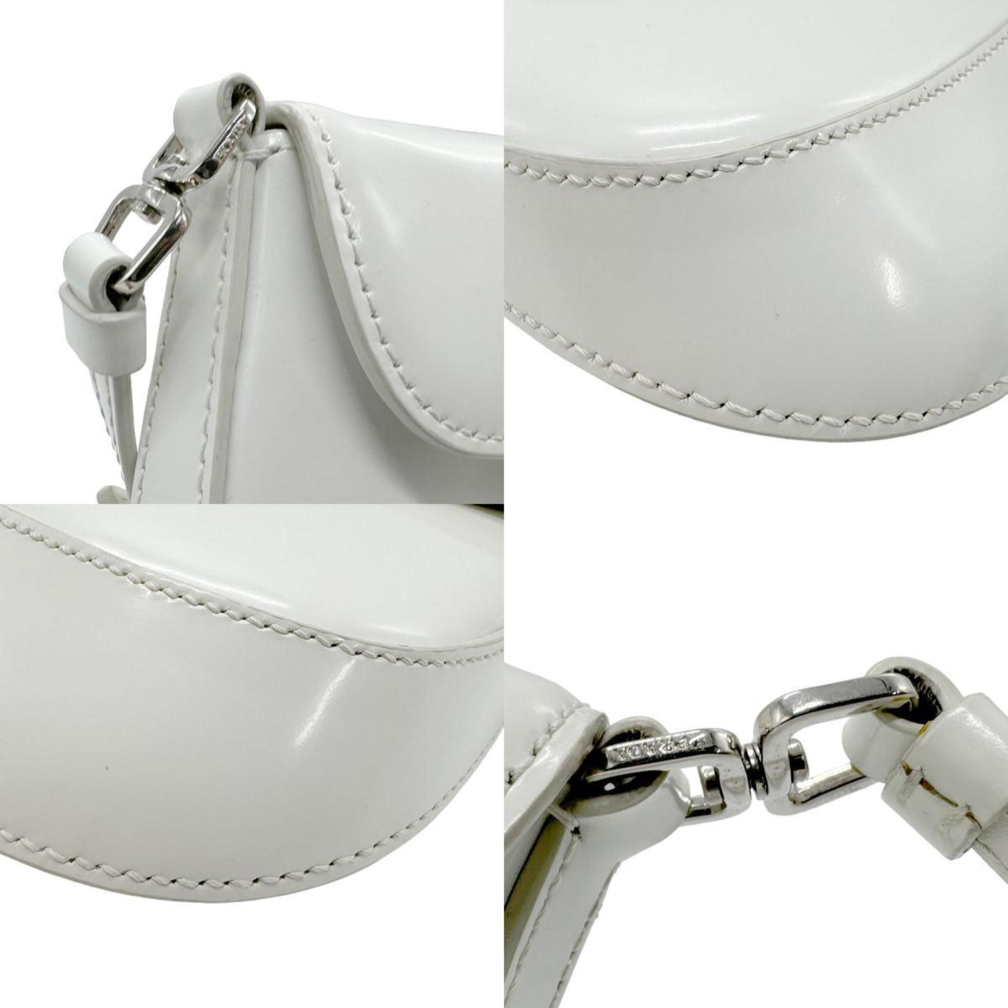 PRADA handbag shoulder bag leather white ladies 1BH188 z1880