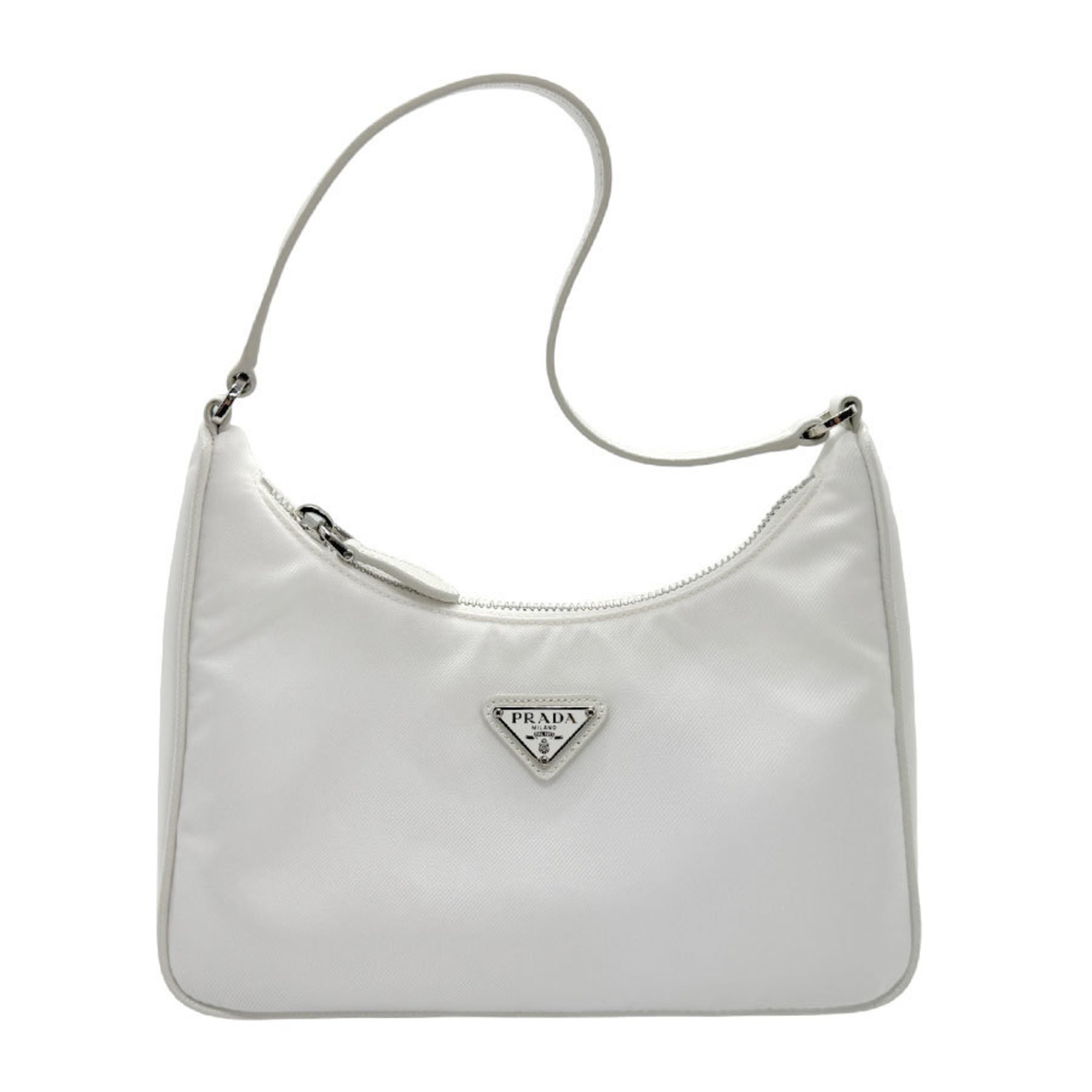 PRADA handbag nylon white ladies 1NE204 z1901