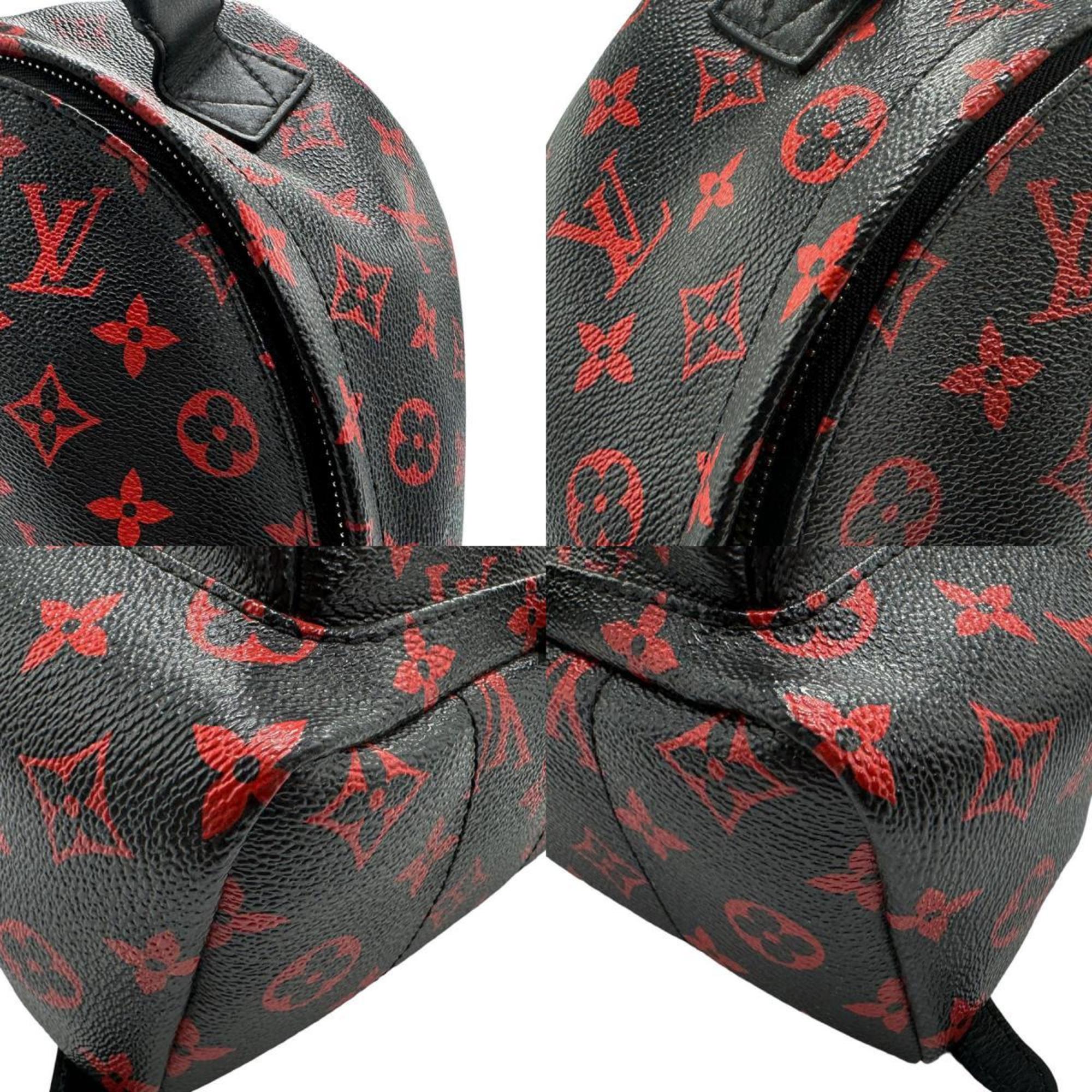 Louis Vuitton LOUIS VUITTON Backpack Monogram Anfleur Rouge Palm Springs PM Black x Red Men's Women's M41458 z1896