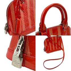 LOUIS VUITTON Handbag Shoulder Bag Vernis Rayure Alma BB Monogram Poppy Petal Women's z1881