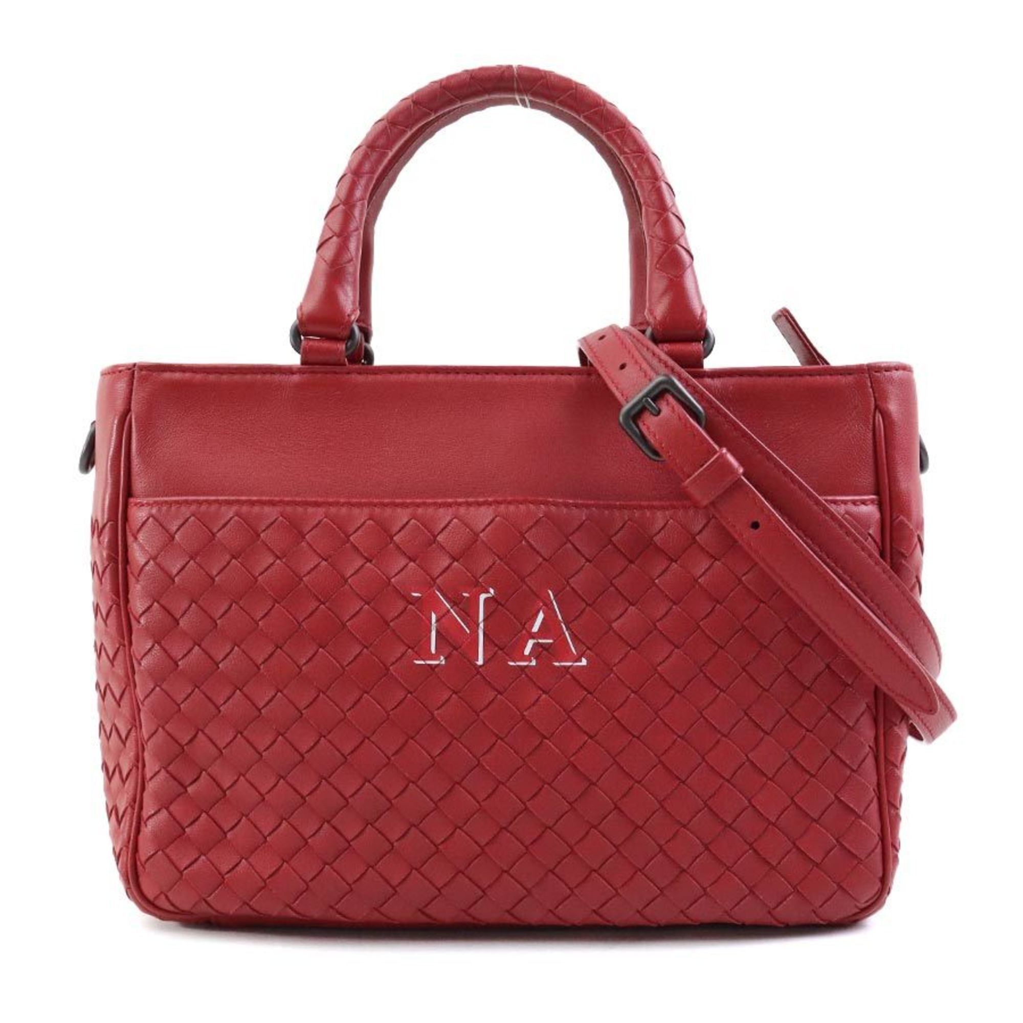 BOTTEGA VENETA Handbag Shoulder Bag Intrecciato Leather Red Women's e58900f