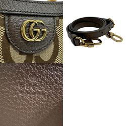 GUCCI Handbag Shoulder Bag Jumbo GG Diana Tote Canvas Leather Brown Women's 655661 z1915