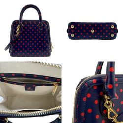 GUCCI Handbag Shoulder Bag Horsebit Leather Navy Red Gold Women's 621220 z1924