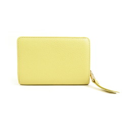 Miu Miu Miu Bi-fold Wallet Leather Yellow Women's r10099g