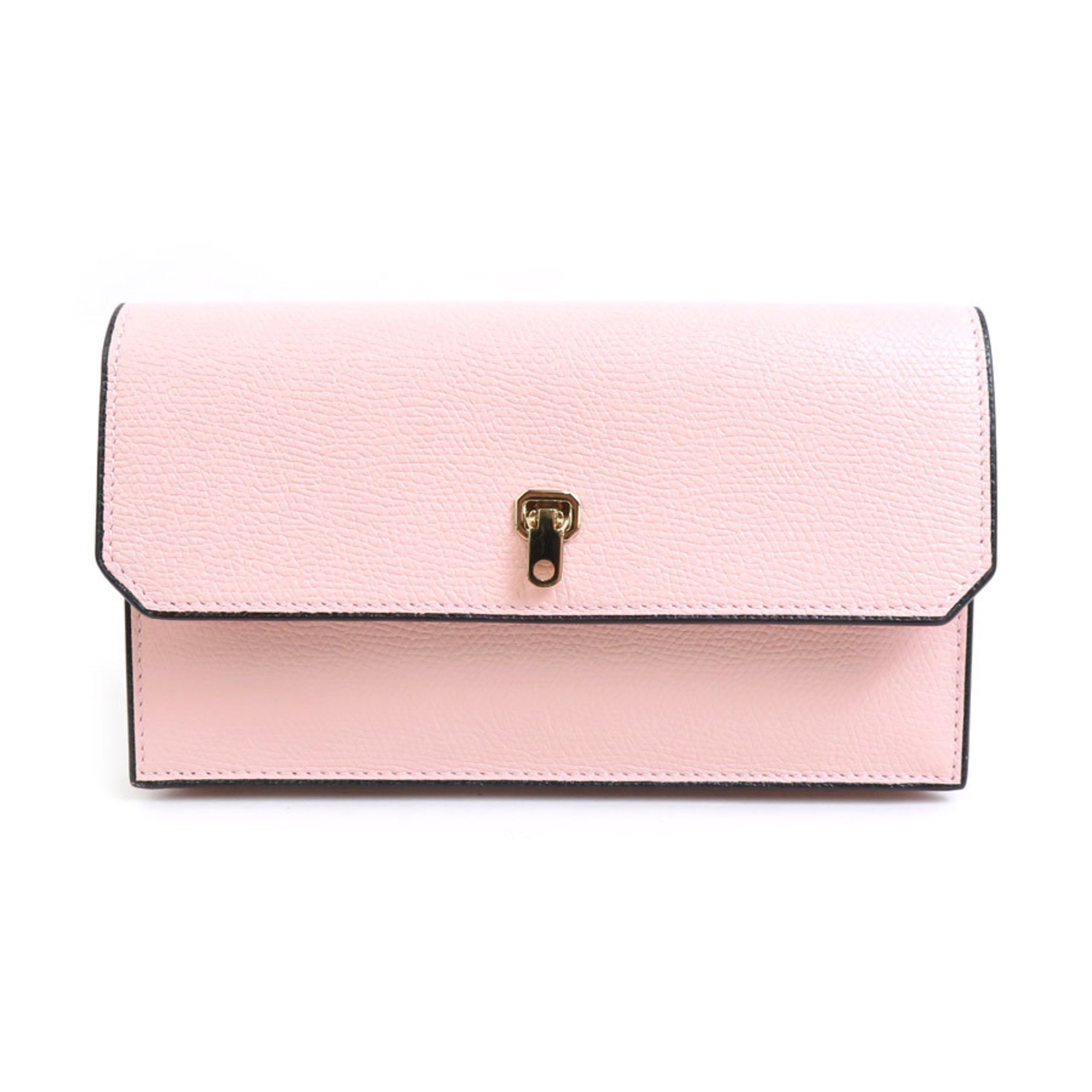 Valextra Long Wallet Leather Pink Women's r10097m