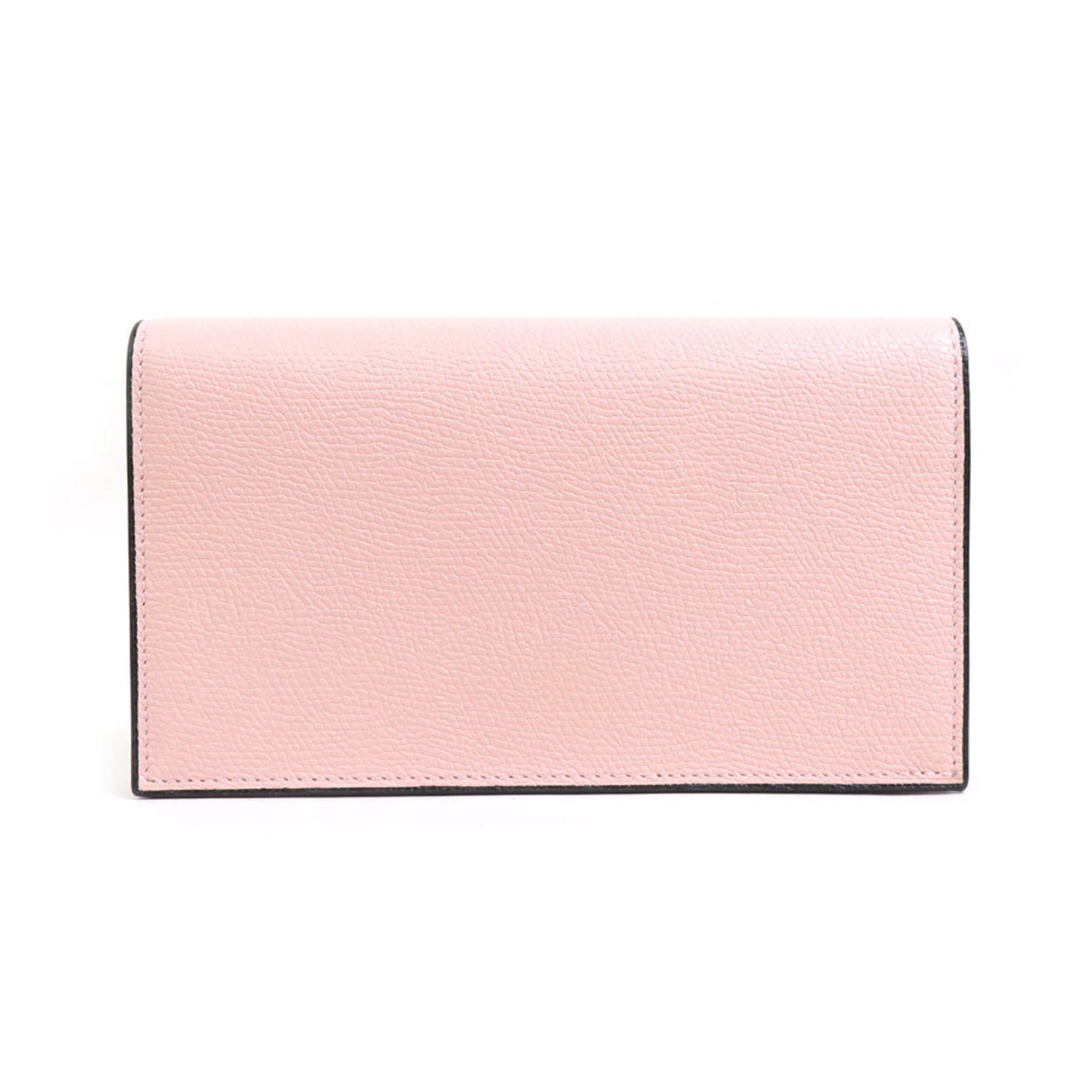 Valextra Long Wallet Leather Pink Women's r10097m