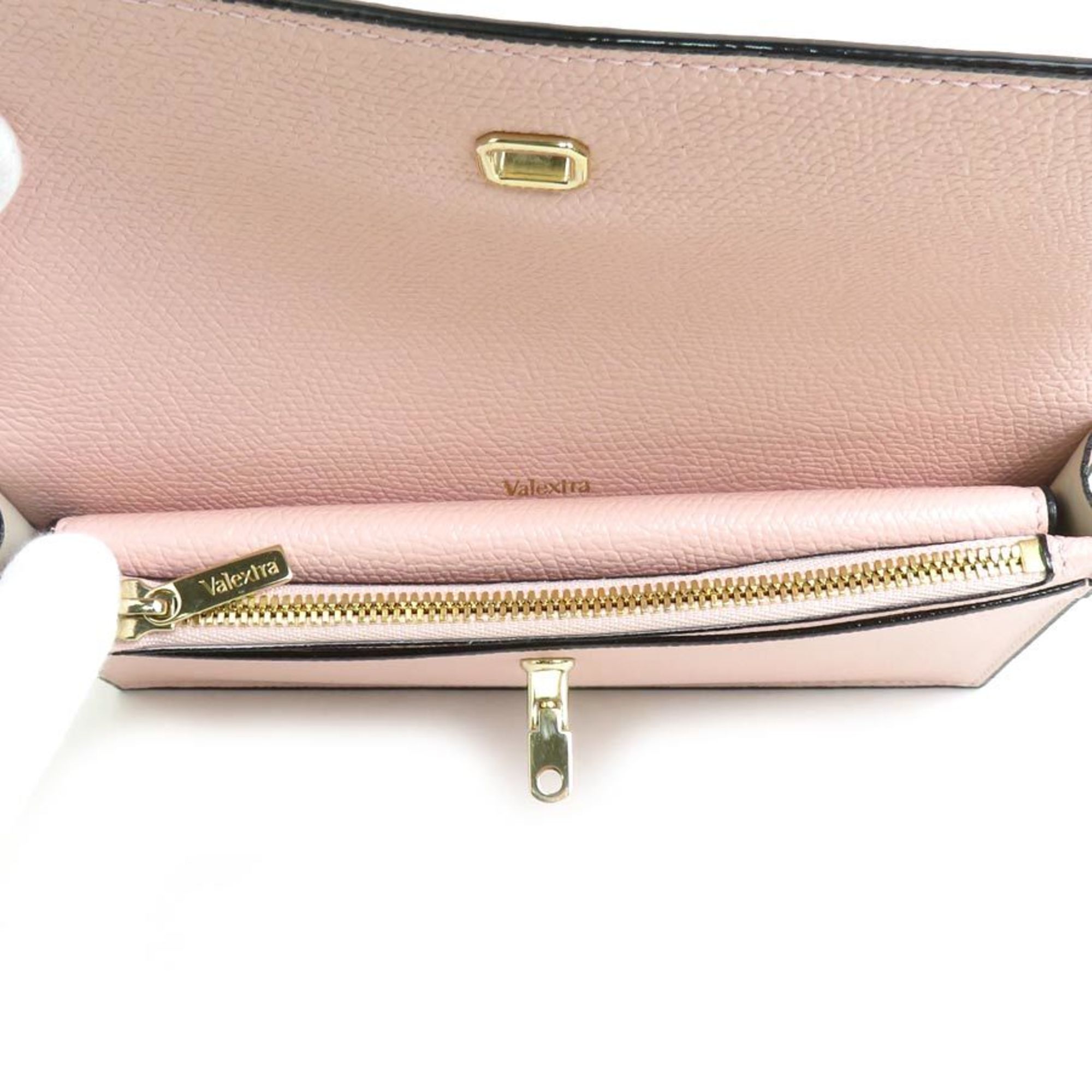 Valextra Long Wallet Leather Pink Women's r10097m