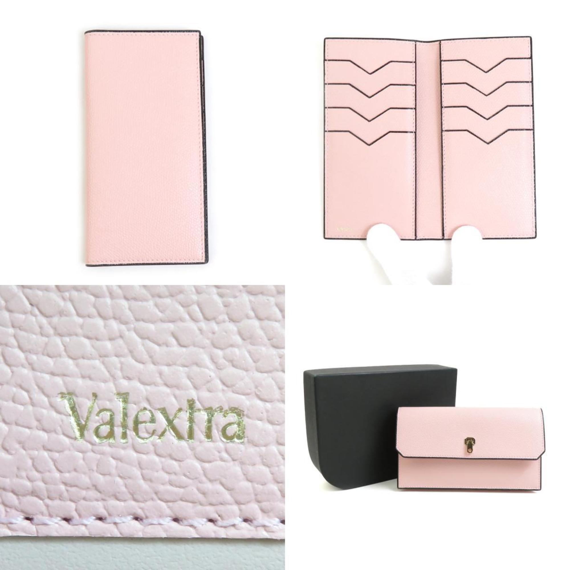 Valextra Long Wallet Leather Pink Women's r10097m