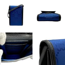 GUCCI Shoulder Bag Off the Grid Nylon Leather Blue x Black Men's Women's 625599 z1913