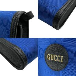 GUCCI Shoulder Bag Off the Grid Nylon Leather Blue x Black Men's Women's 625599 z1913